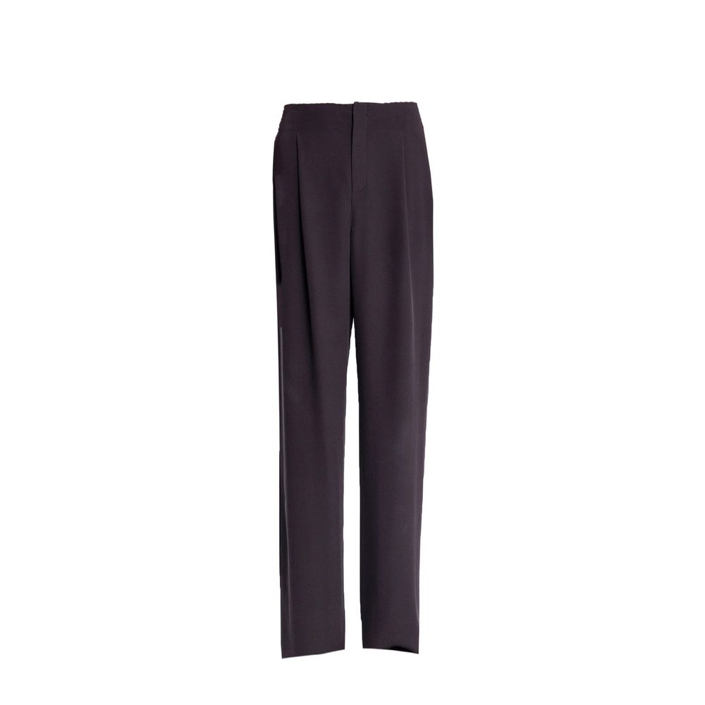 Saint Laurent 100% Silk Dress Trousers in Brown