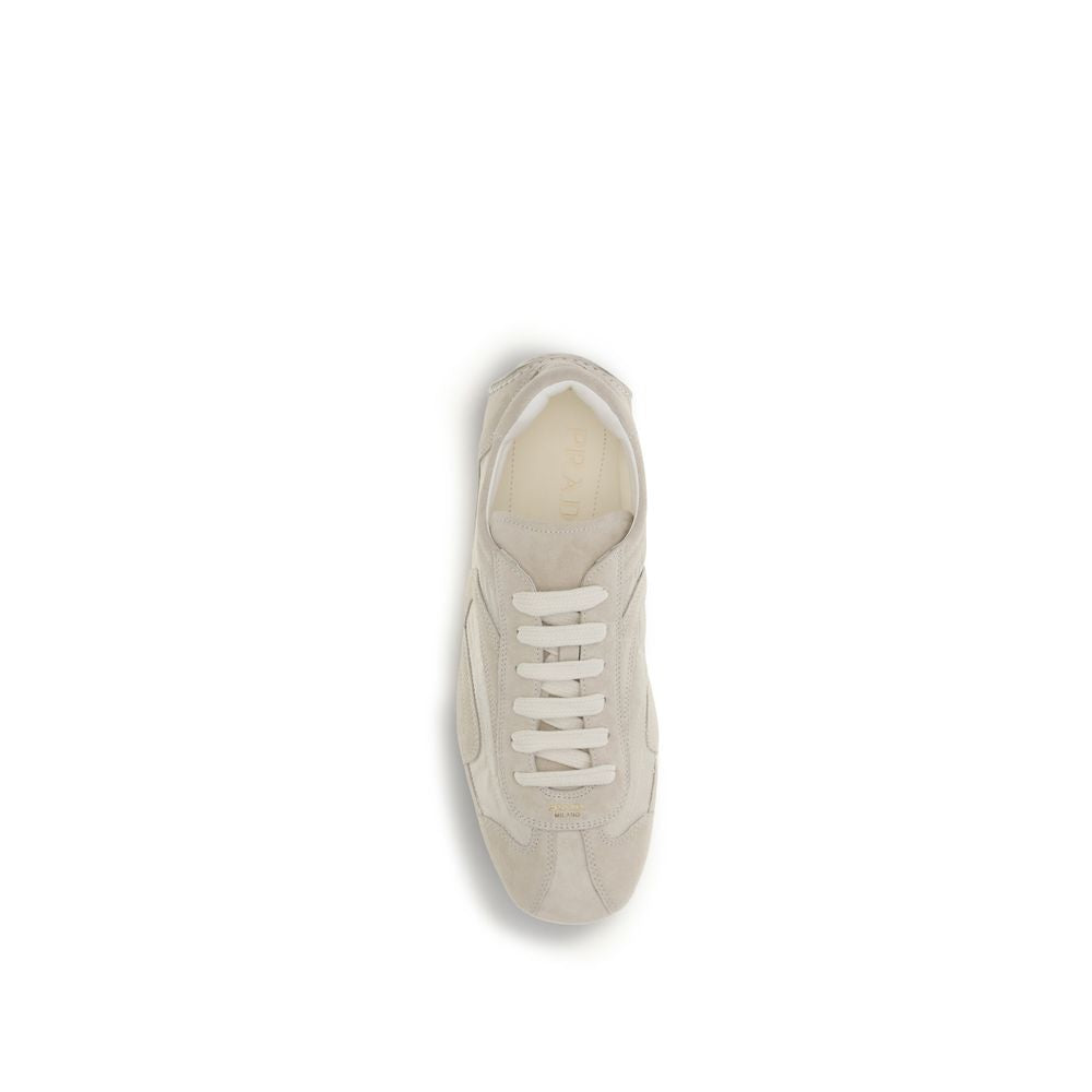 Prada Calf Leather Sneakers in Beige