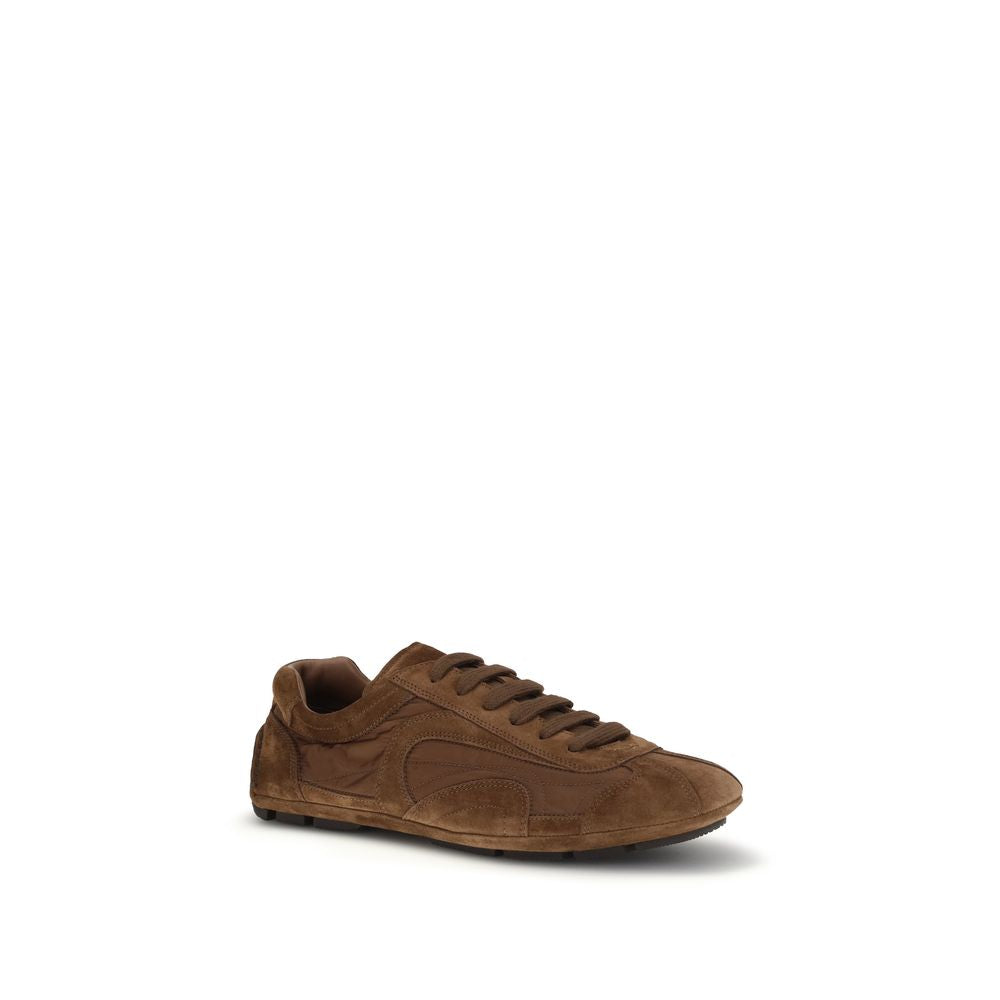 Δερμάτινα sneakers Prada Montecarlo Re-Edition σε Καφέ