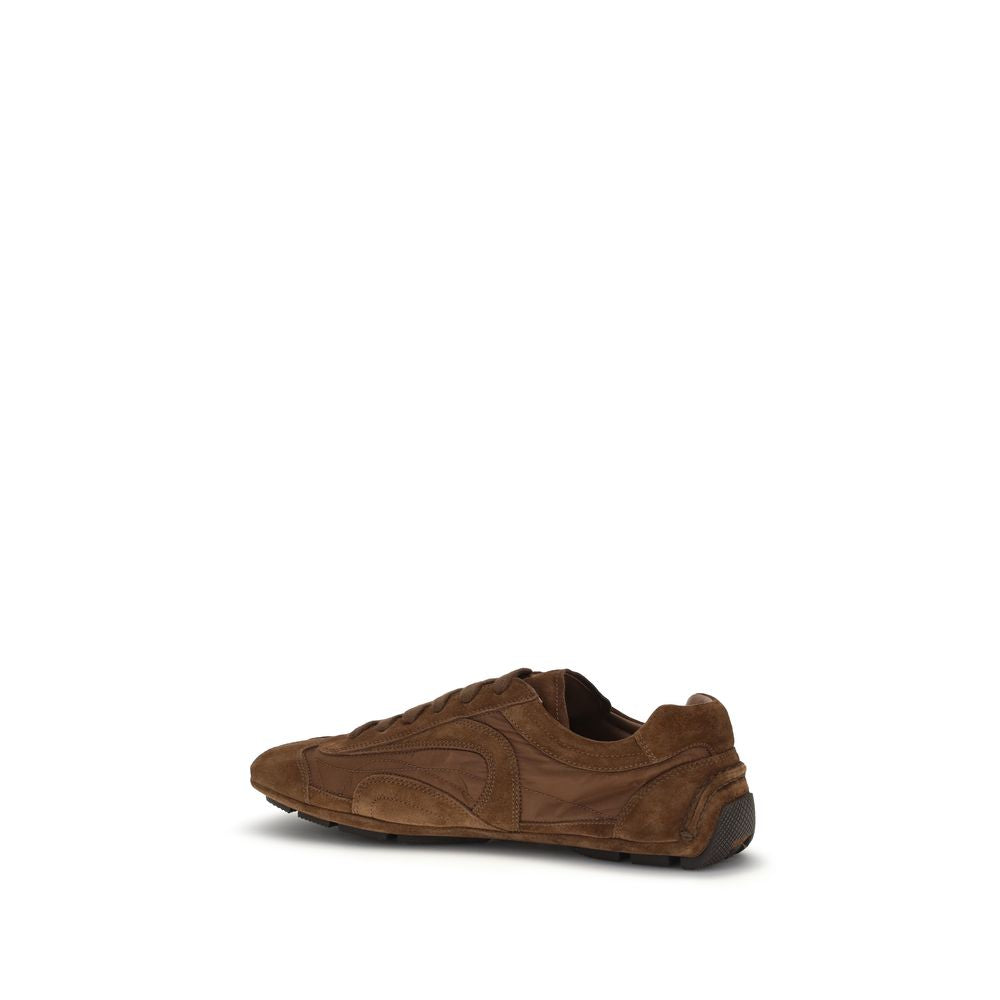 Δερμάτινα sneakers Prada Montecarlo Re-Edition σε Καφέ
