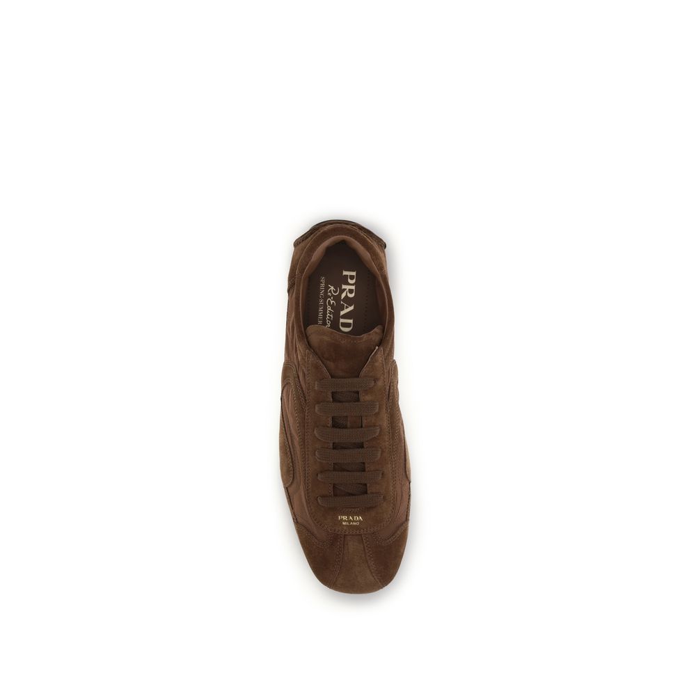 Δερμάτινα sneakers Prada Montecarlo Re-Edition σε Καφέ