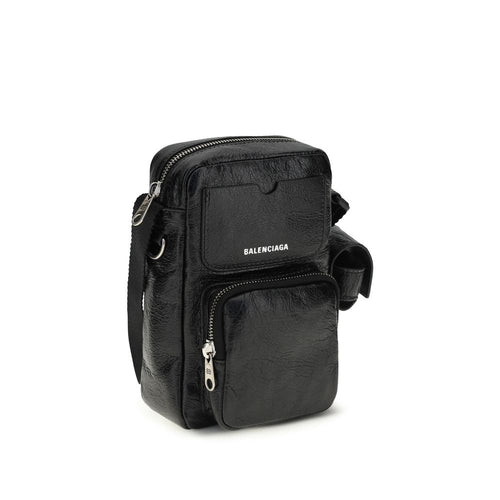 Balenciaga Τσάντα Ώμου από δέρμα αρνιού σε Μαύρο