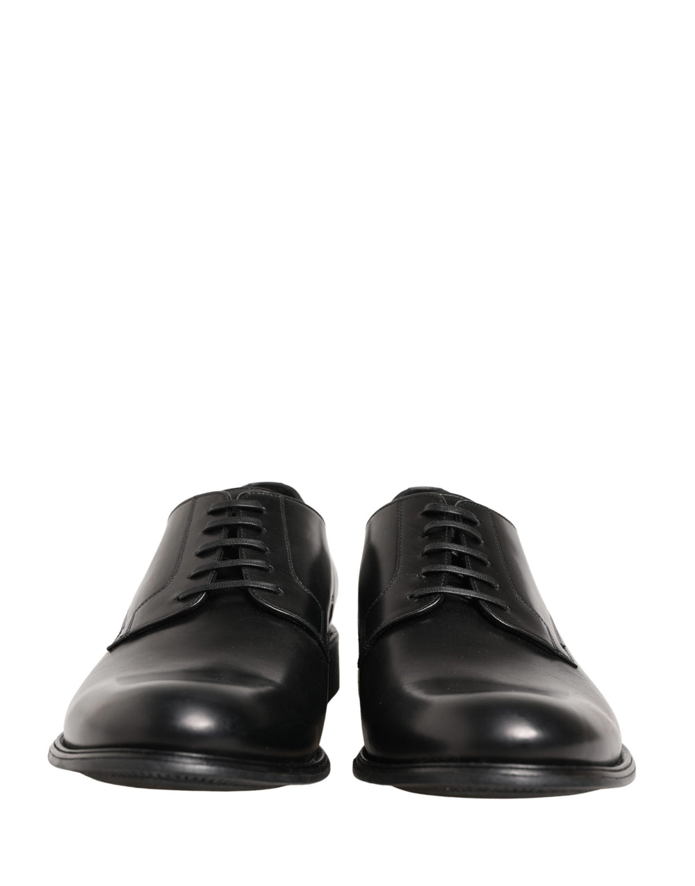 Dolce & Gabbana Calfskin Leather Derby Shoes in Black