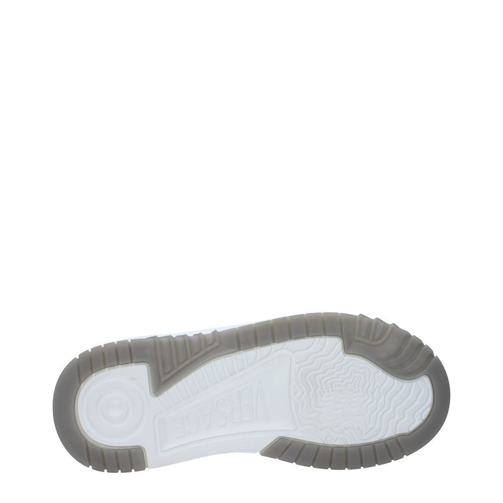 Versace Δερμάτινα Sneakers Χαμηλού Προφίλ σε Γκρι