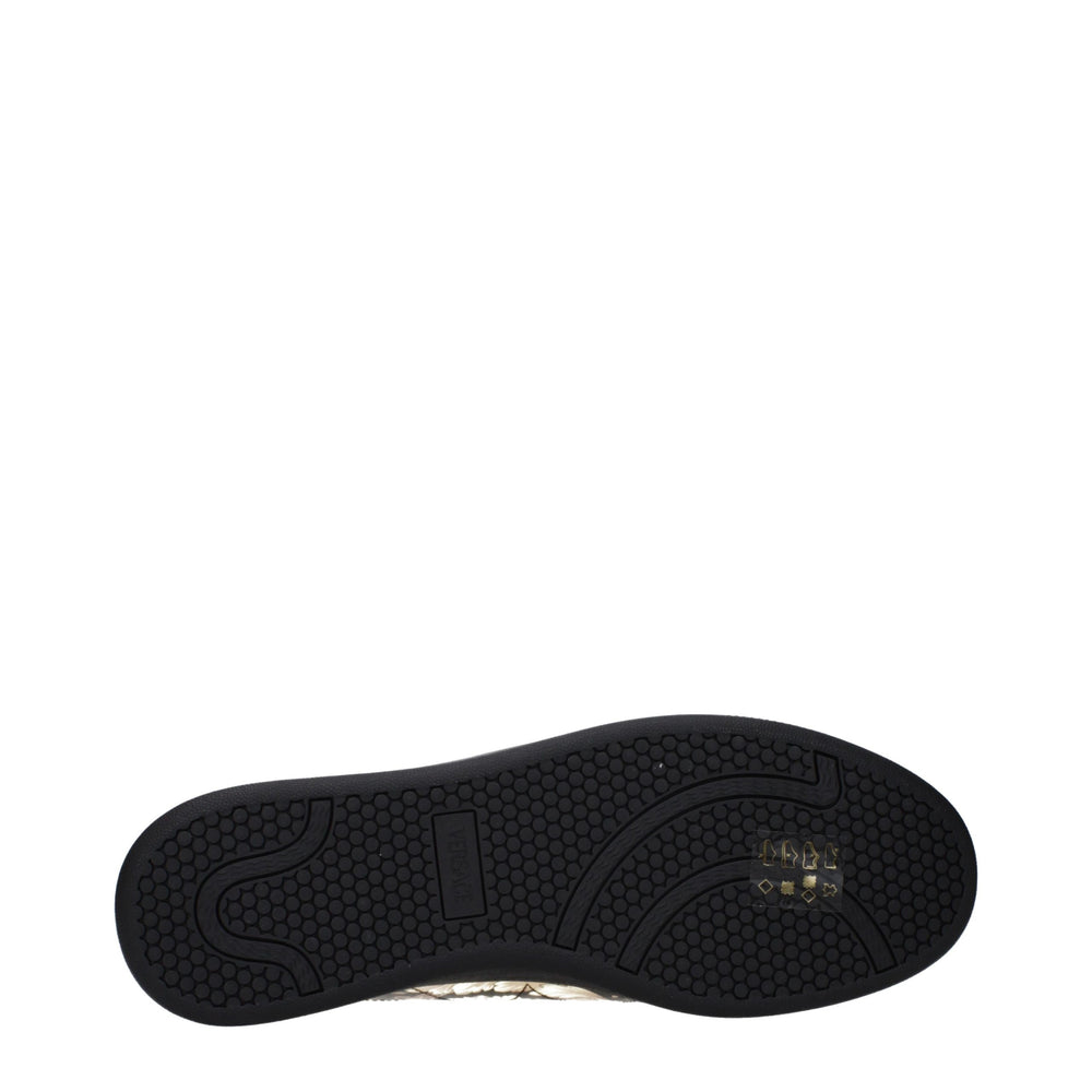 Versace Chunky Leather Sneakers in Black
