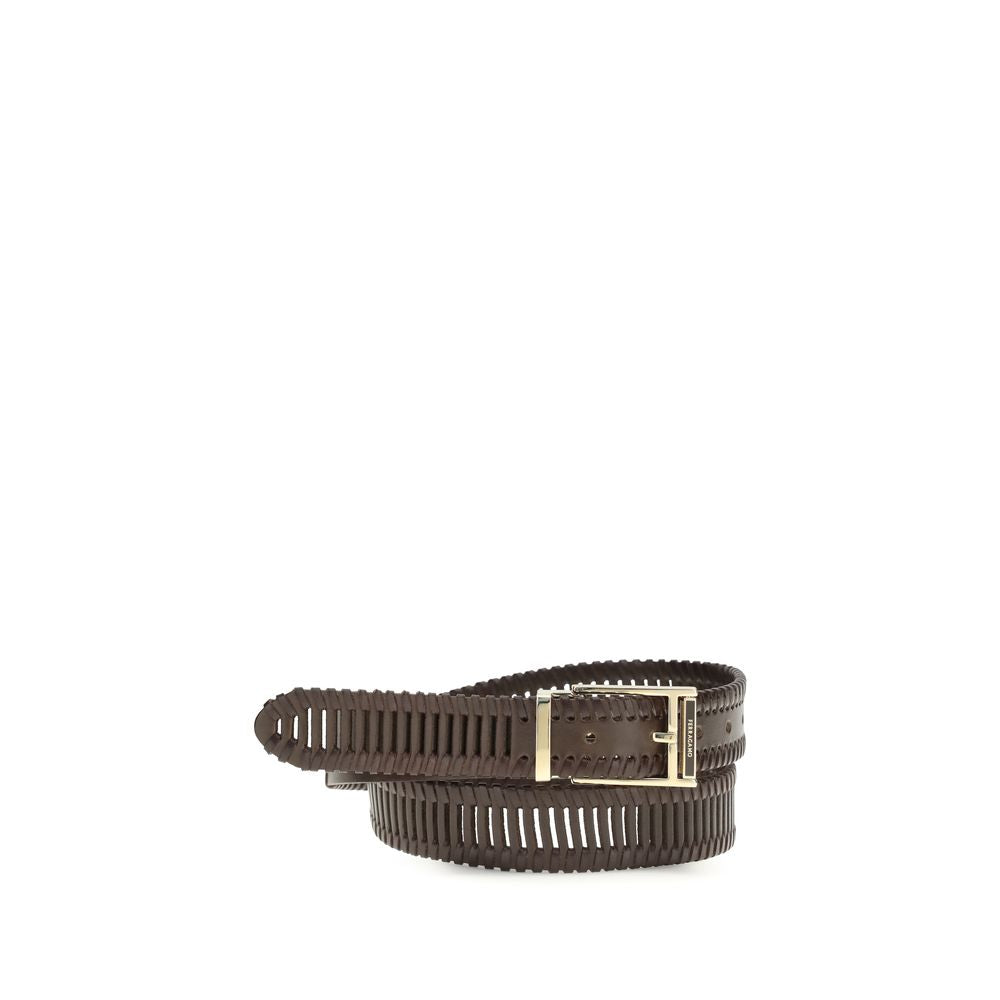 Ferragamo Ζώνη από δέρμα μοσχαριού σε Καφέ