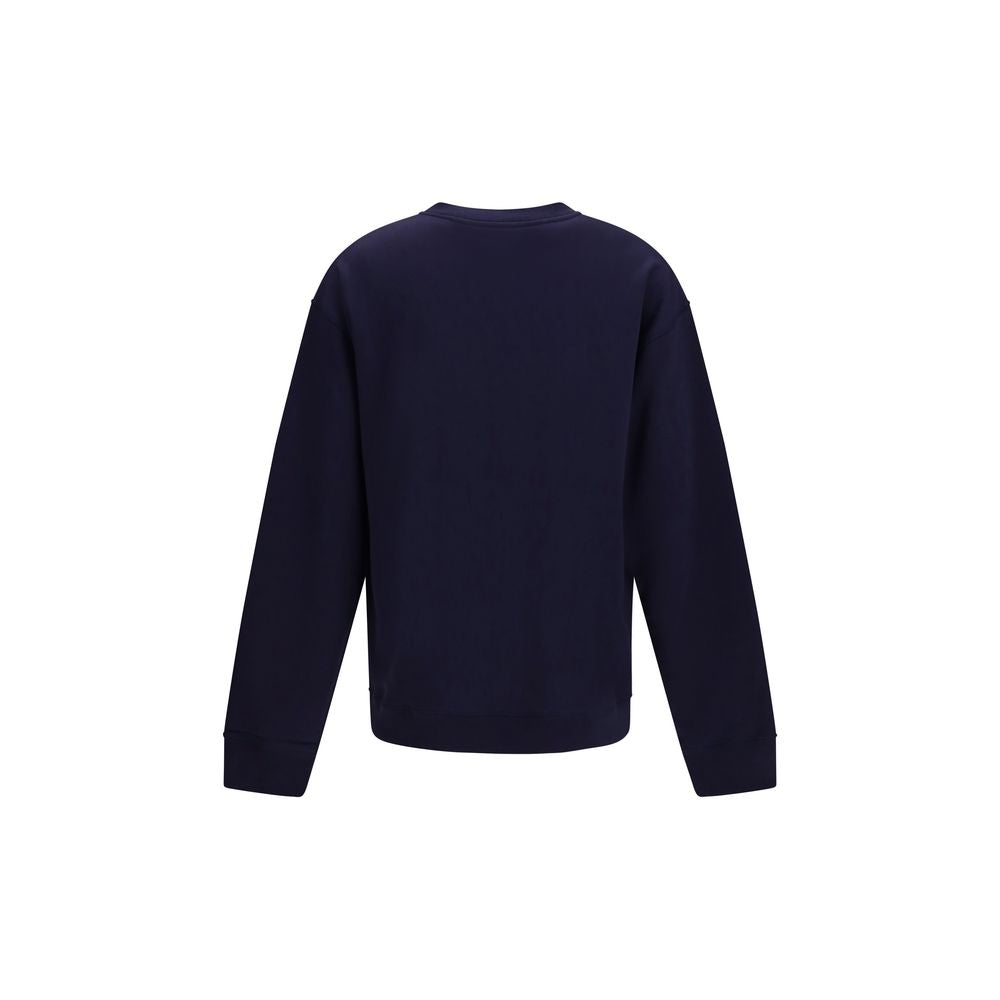 Balmain Cotton Fleece Sweatshirt in Blue