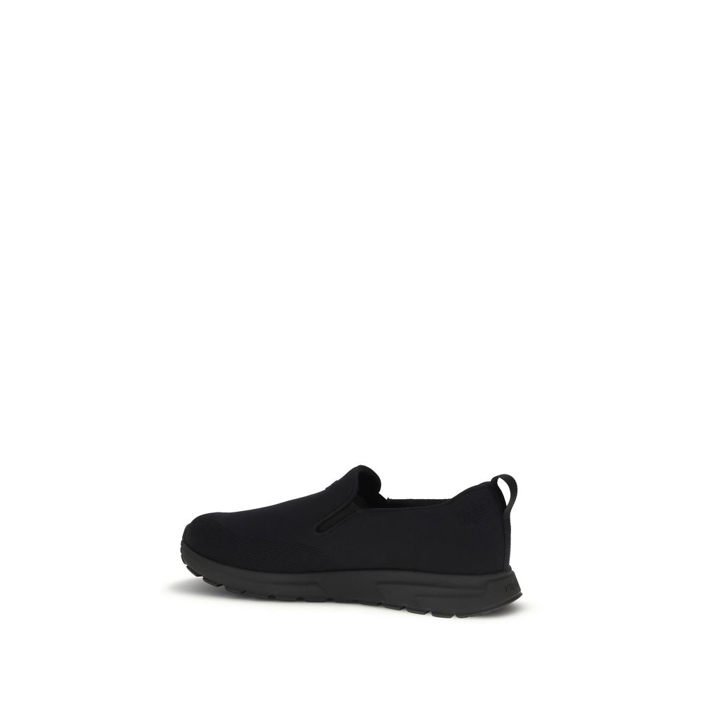 Prada Textile Slip-On Sneakers in Black