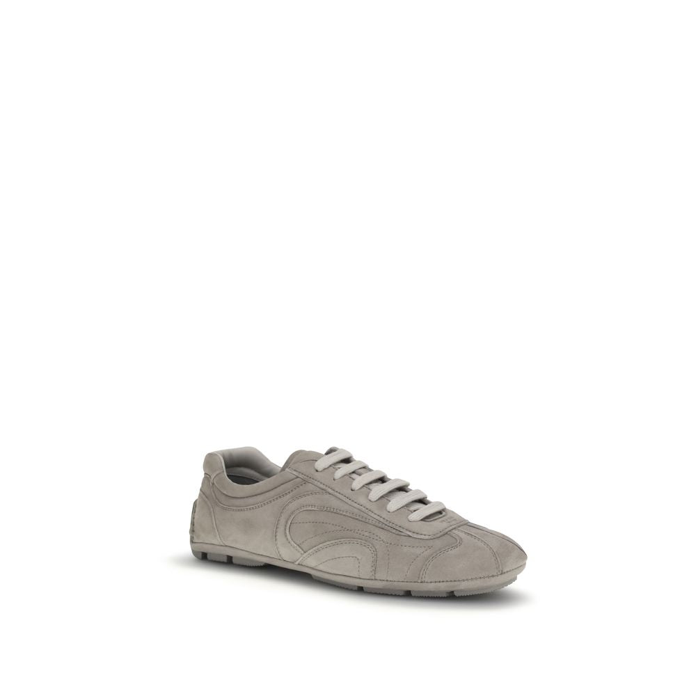 Prada Lambskin Leather Sneakers in Beige