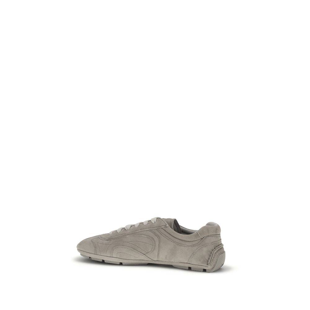 Prada Lambskin Leather Sneakers in Beige