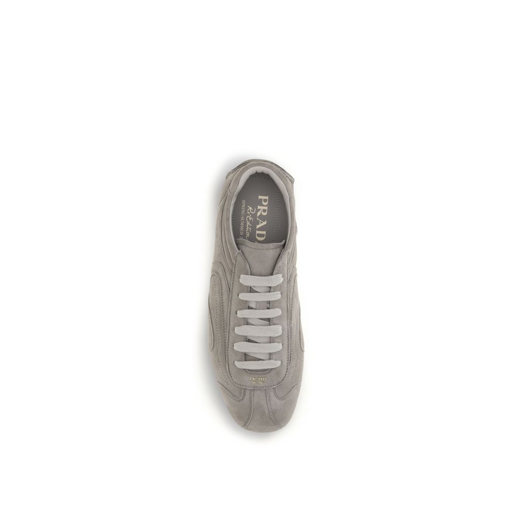 Prada Lambskin Leather Sneakers in Beige