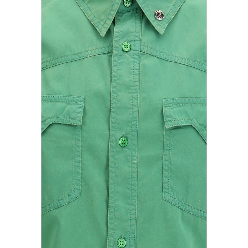 Versace Cotton Medusa Head Shirt in Bicolor