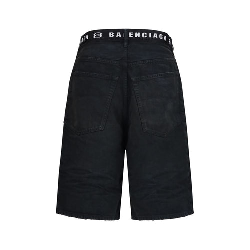 Balenciaga Βαμβακερό Bermuda Shorts σε Μαύρο