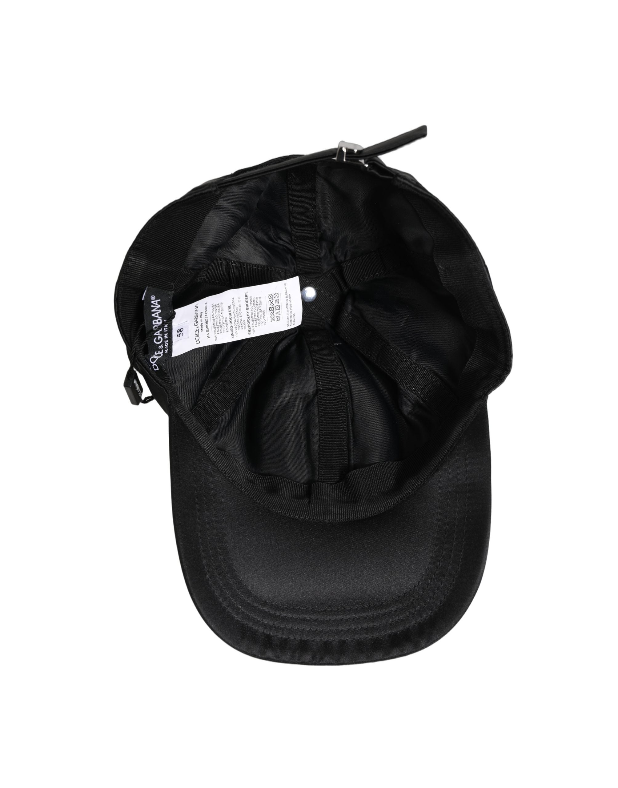 Dolce & Gabbana Καπέλο Baseball από Βελούδο με Animal Ears σε Μαύρο