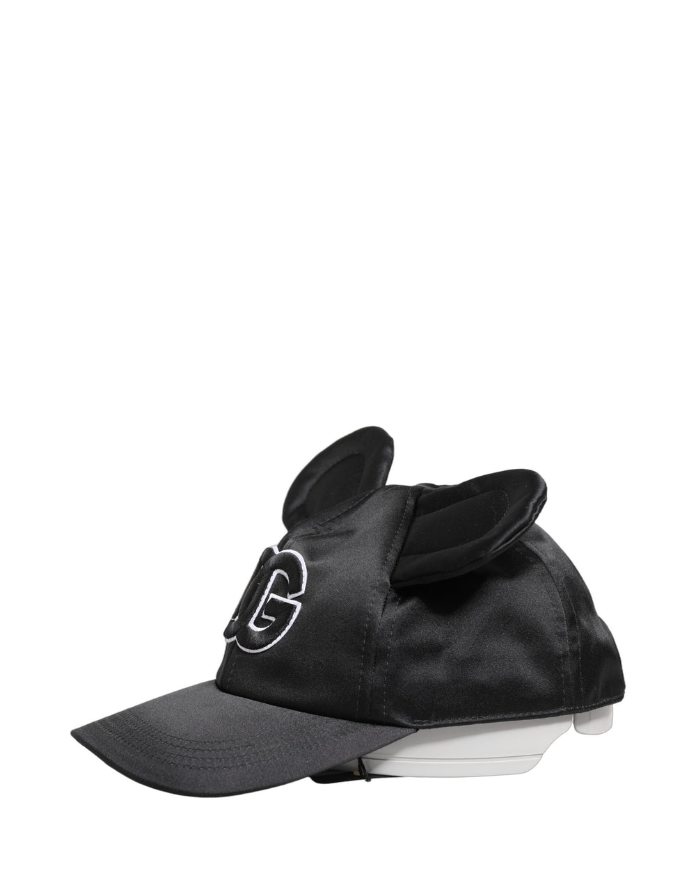 Dolce & Gabbana Black Velvet Baseball Cap with Animal Ears