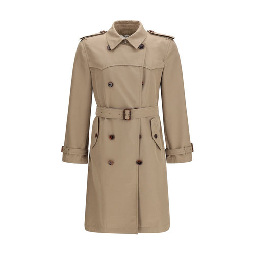 Burberry Silk Trench Coat in Brown mens luxury fashion - Mens Edit