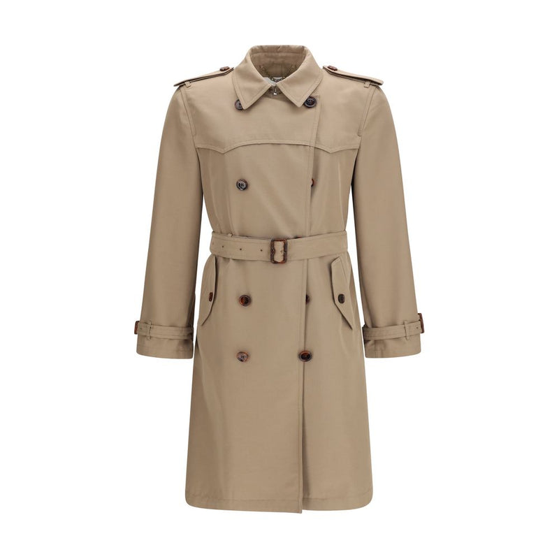 Burberry Silk Trench Coat in Brown mens luxury fashion - Mens Edit