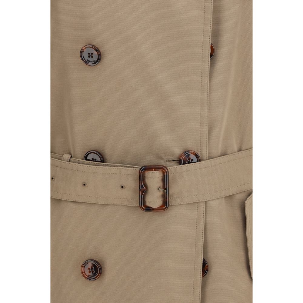 Burberry Silk Trench Coat in Brown