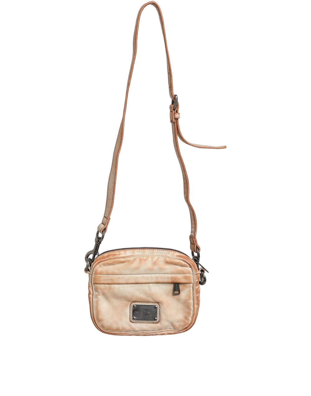 Dolce & Gabbana Leather Shoulder Bag in Beige