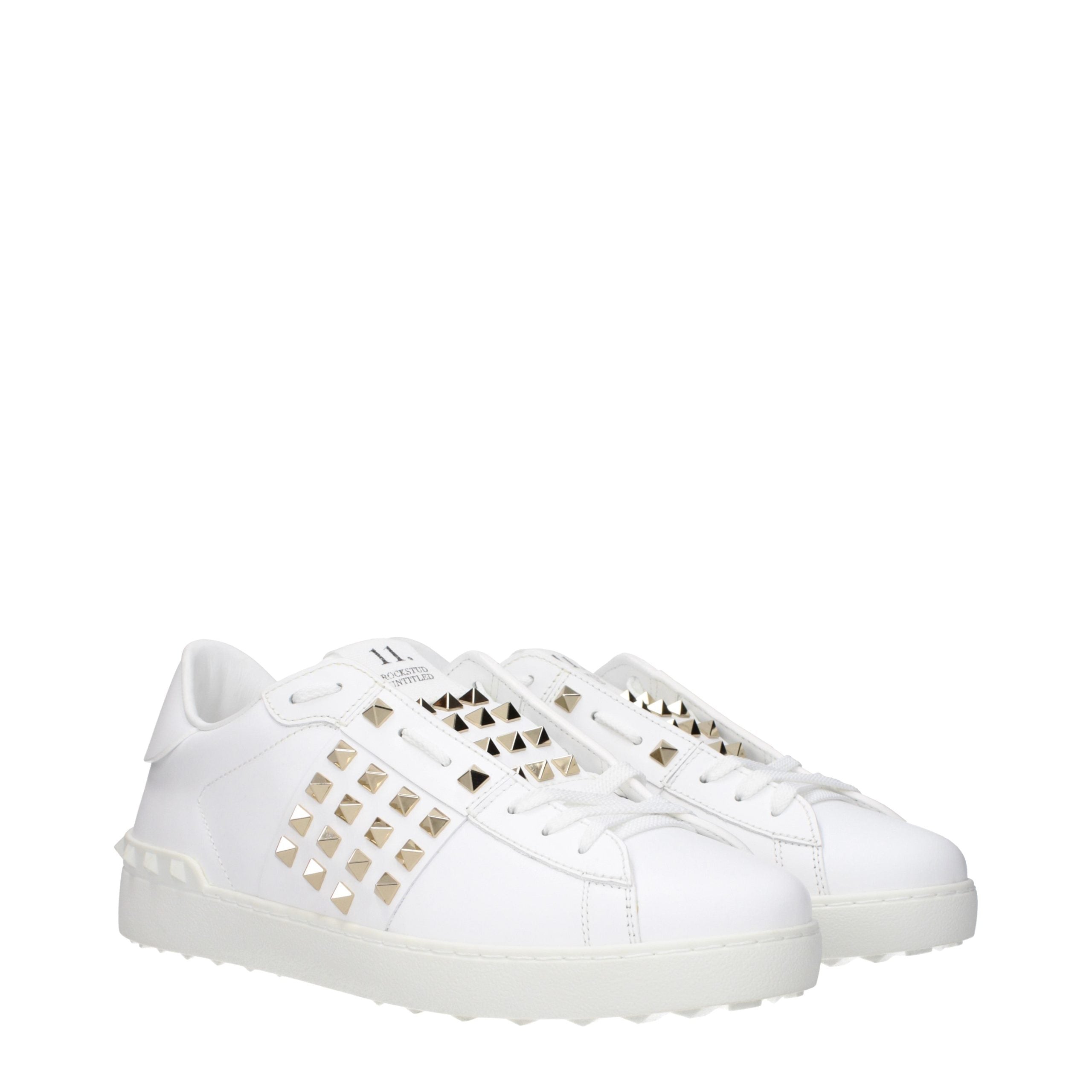 Valentino Garavani White Leather Low-Top Sneakers