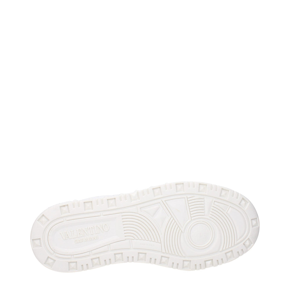 Valentino Garavani Full-Grain Calfskin Leather Sneakers in White