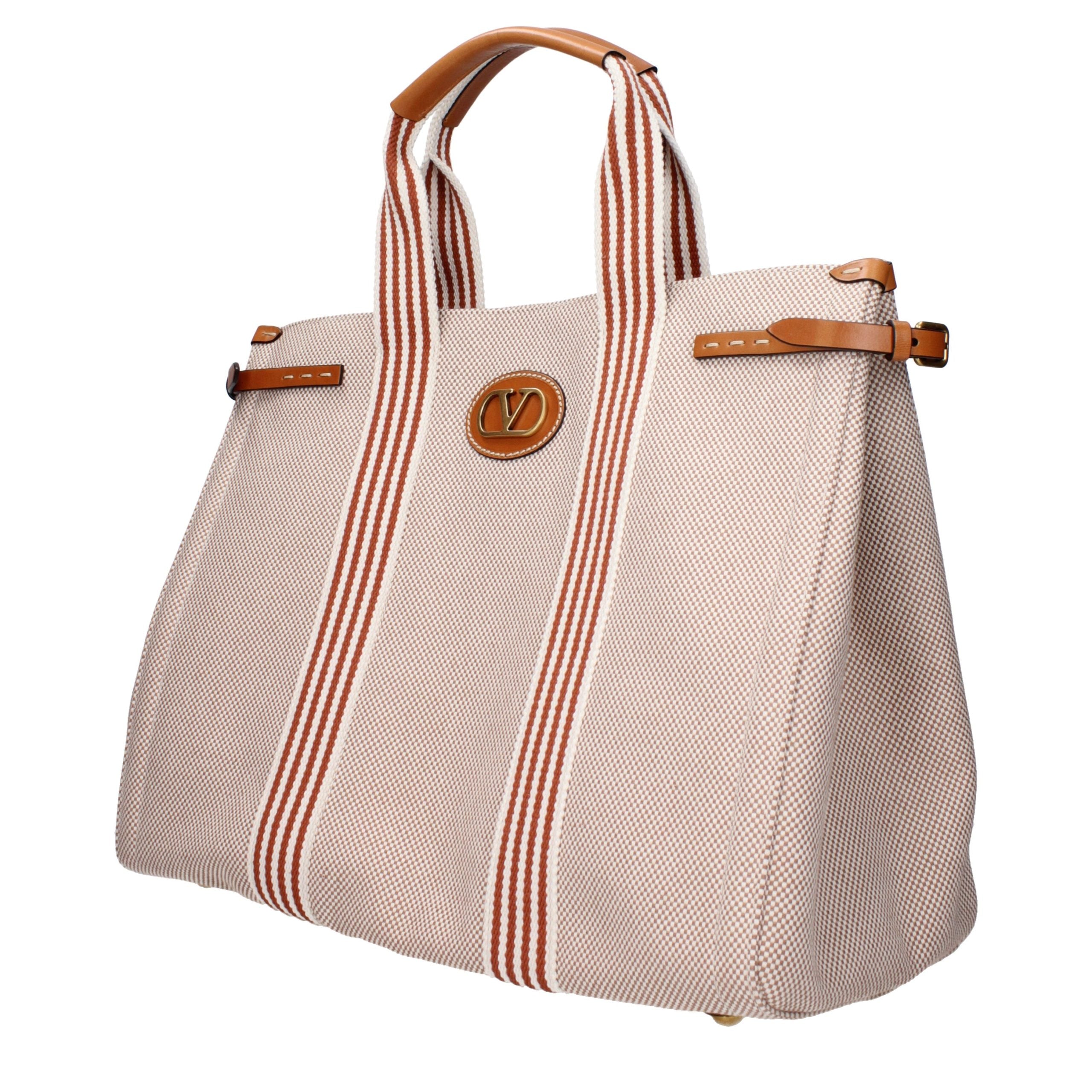 Valentino Garavani Fabric Shoulder Bag in Beige