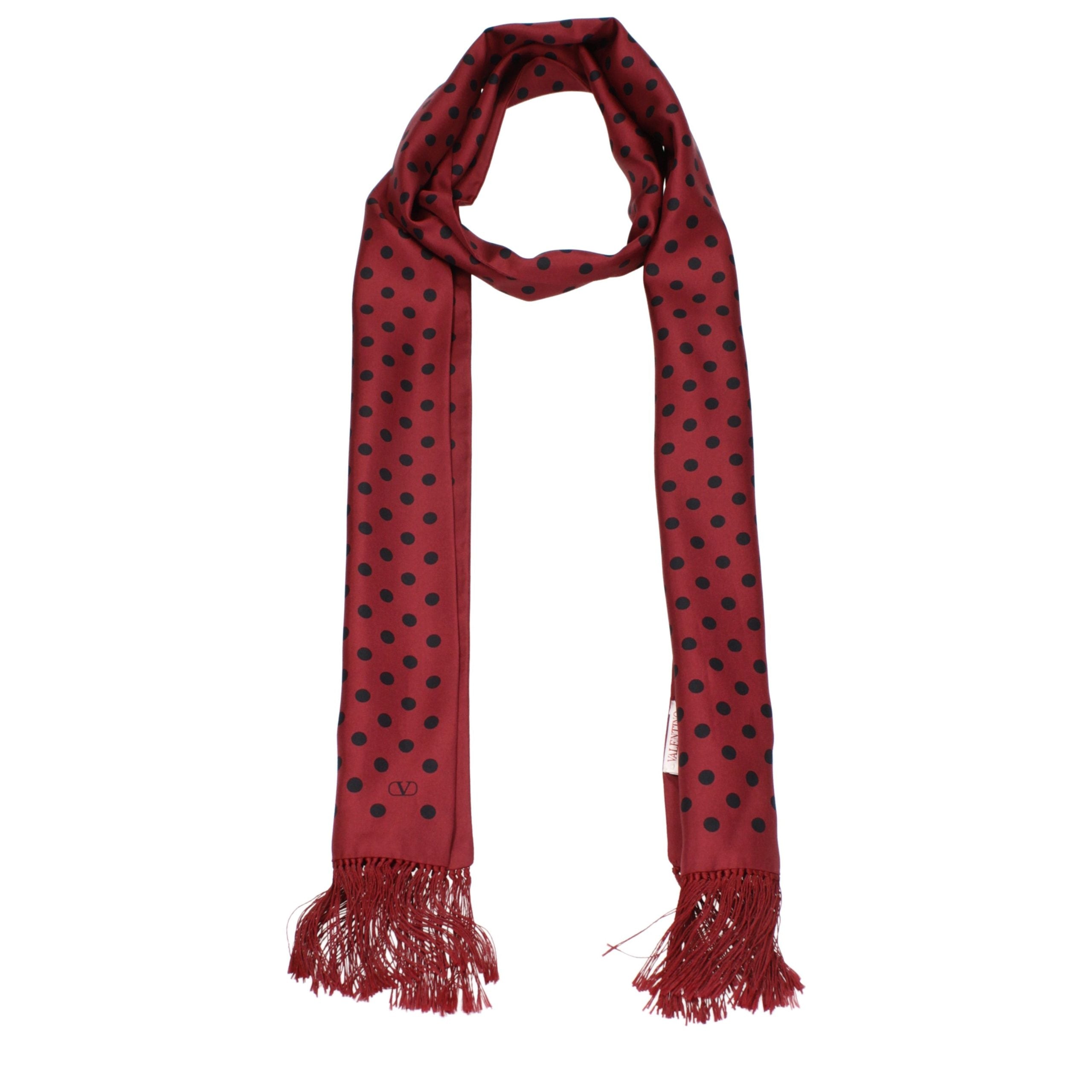 Valentino Garavani Silk Charmeuse Foulard in Red