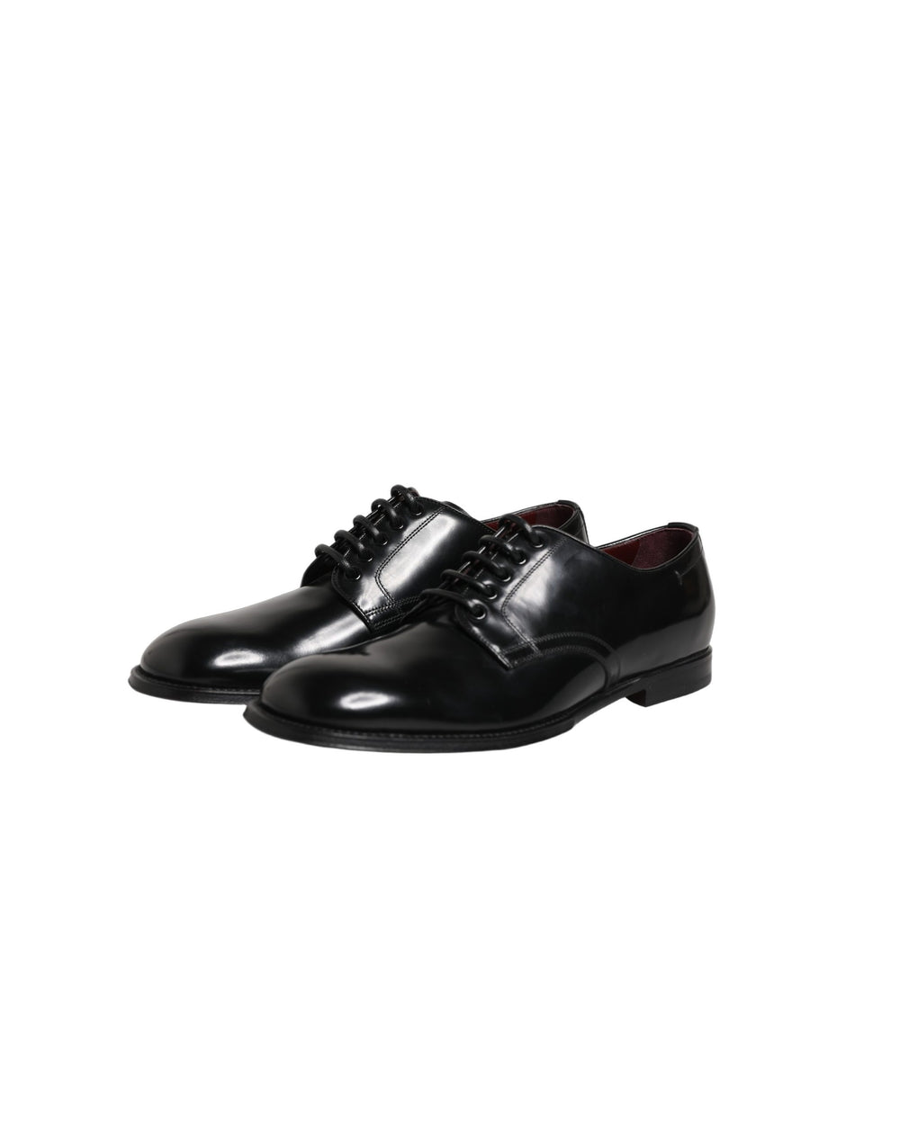 Dolce & Gabbana Calfskin Leather Derby Shoes in Black