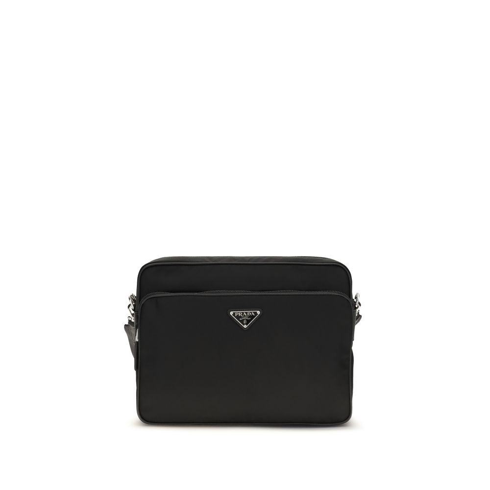 Prada Re-Nylon Recycled Polyamide Shoulder Bag in Black