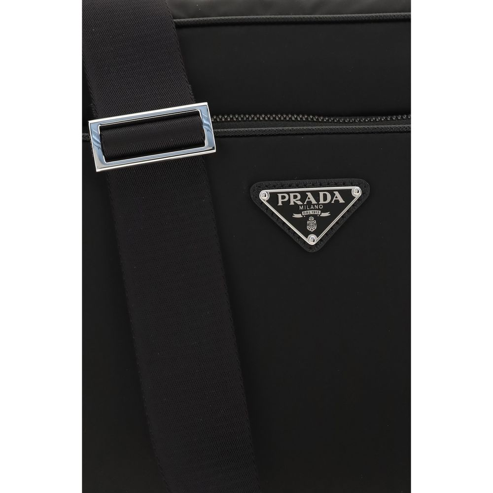 Prada Re-Nylon Recycled Polyamide Shoulder Bag in Black