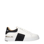 Philipp Plein Logo Leather Low-Top Sneakers