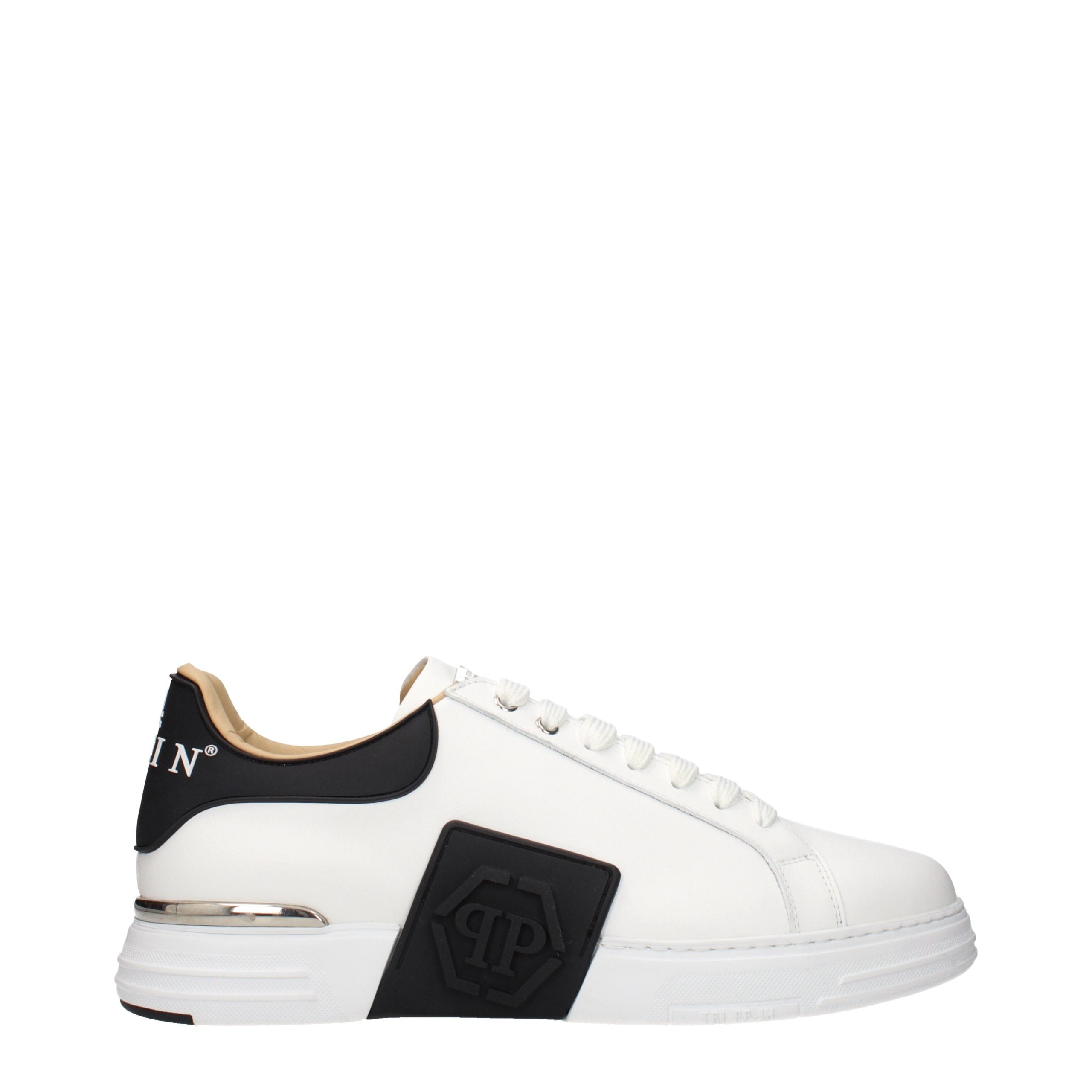 Philipp Plein Logo Leather Low-Top Sneakers