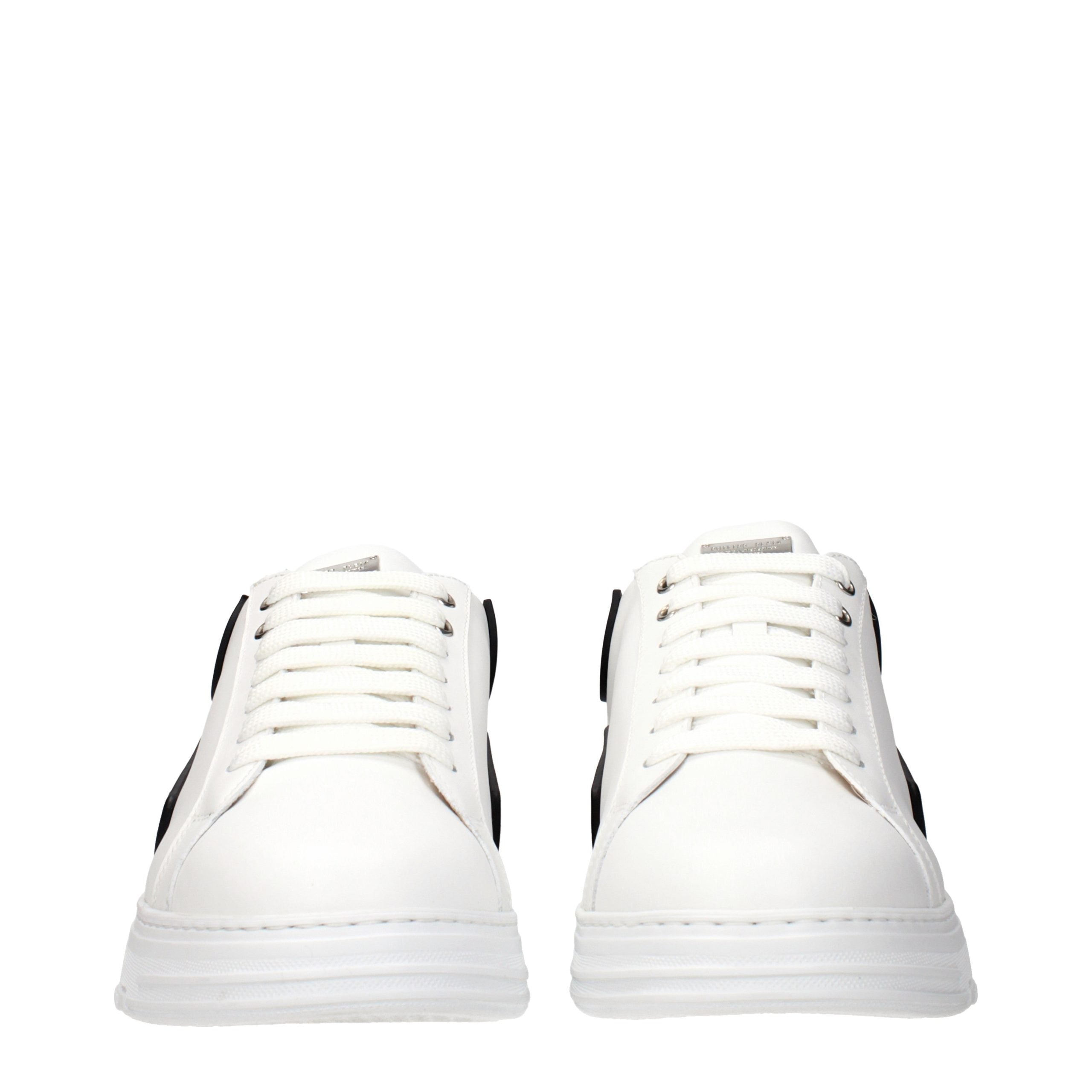 Philipp Plein Logo Leather Low-Top Sneakers