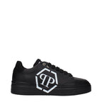 Philipp Plein Black Leather Low-Top Sneakers