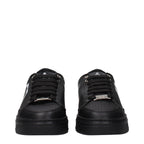 Philipp Plein Black Leather Low-Top Sneakers