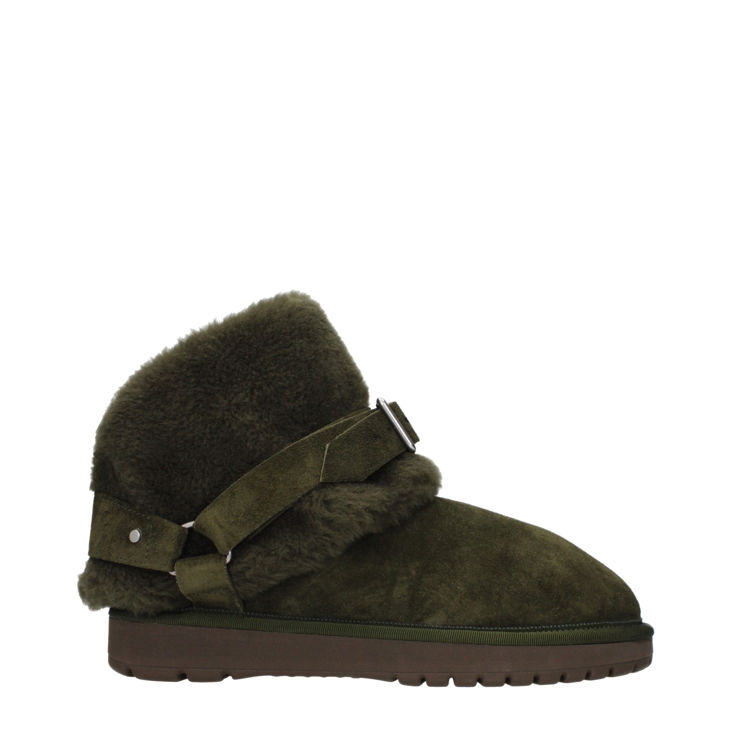 Burberry Μποτάκια από σουέντ με επένδυση shearling σε Λαδί