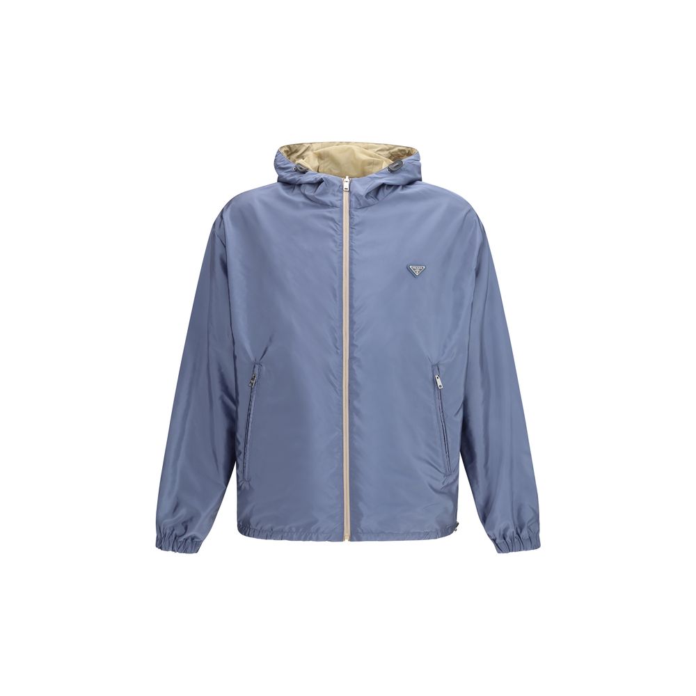Prada Recycled Polyamide Shell Jacket in Beige
