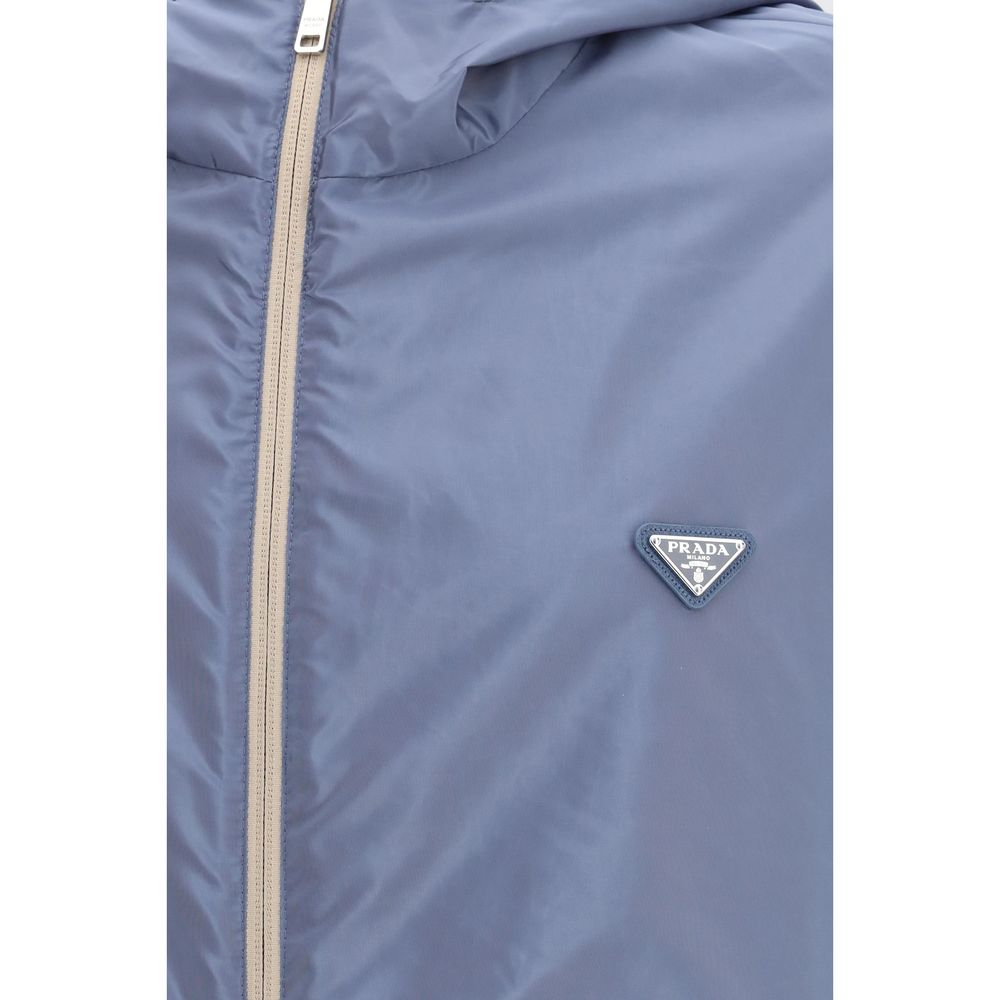Prada Recycled Polyamide Shell Jacket in Beige