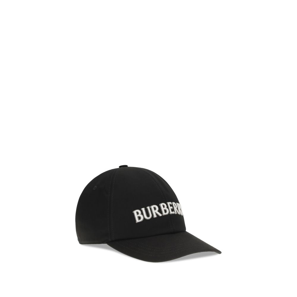 Burberry Cotton Gabardine Baseball Cap in Black