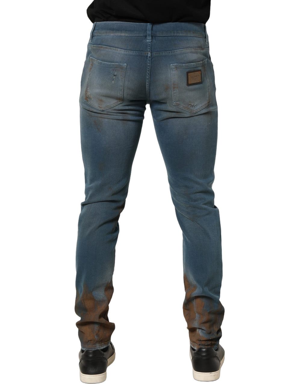 Dolce & Gabbana Distressed Skinny Denim Jeans in Blue