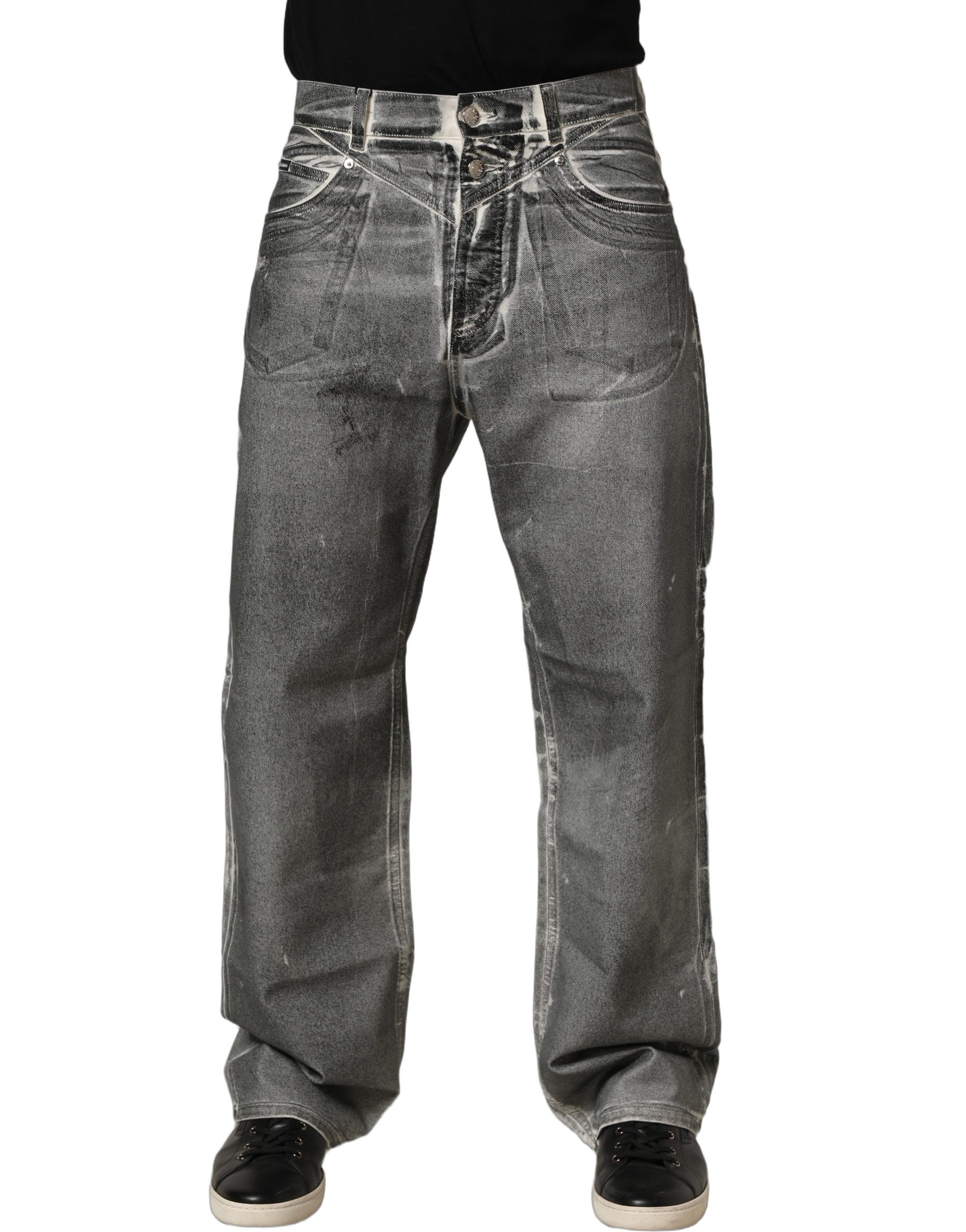 Dolce & Gabbana Jeans Straight-Leg σε Γκρι