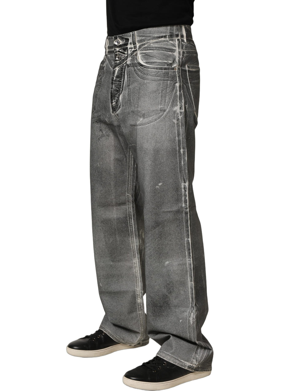 Dolce & Gabbana Grey Washed Straight-Leg Denim Jeans