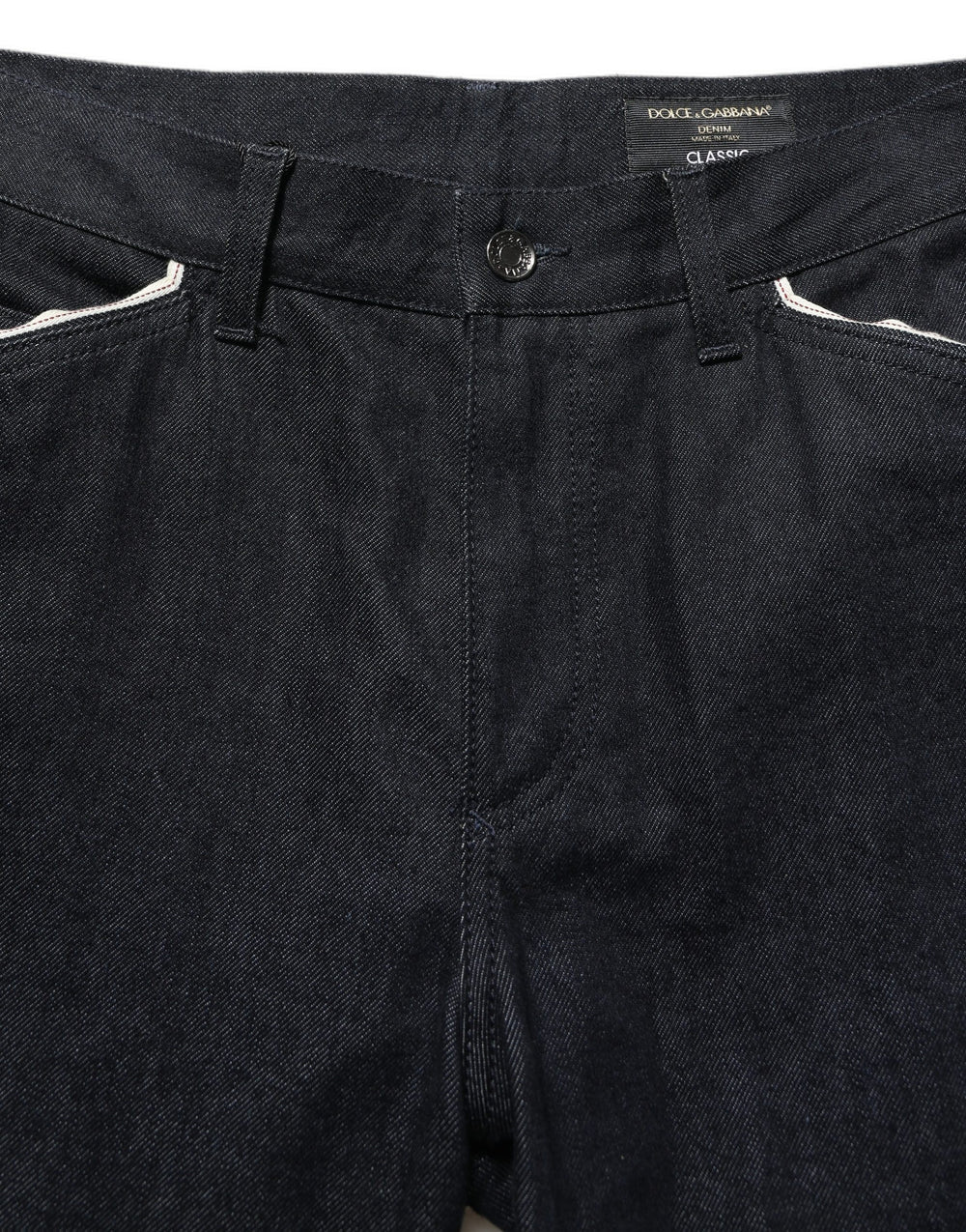 Dolce & Gabbana 100% Cotton Straight-Leg Jeans in Black