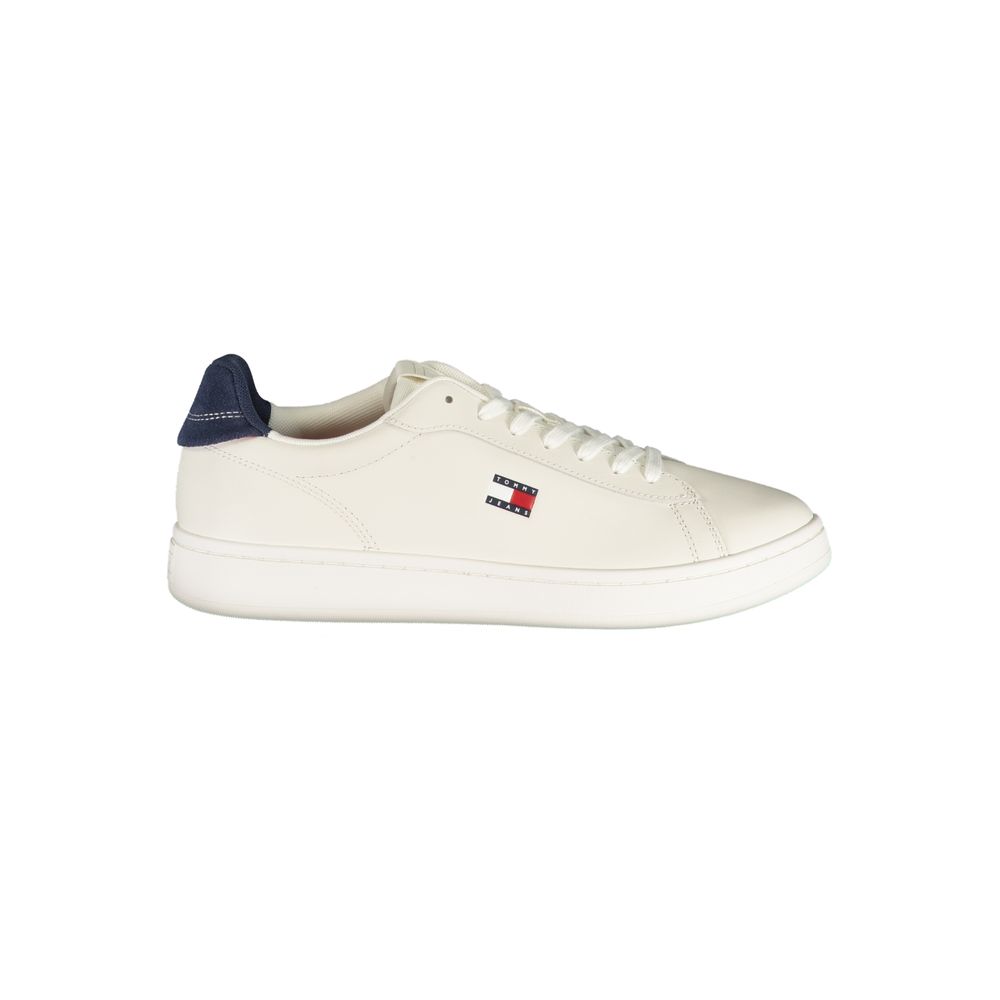 White Polyurethane Men's Sneaker mens luxury fashion - Mens Edit