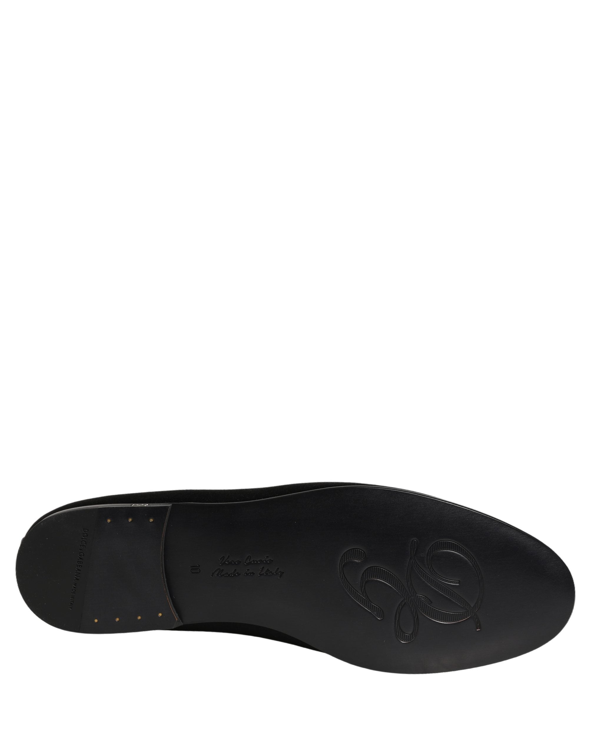 Dolce & Gabbana Δερμάτινα Slip-On Loafers από δέρμα μοσχαριού σε Μαύρο