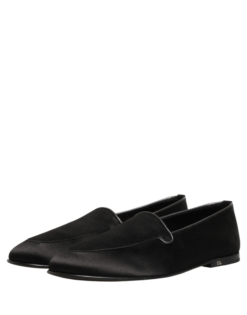 Dolce & Gabbana Calfskin Leather Slip-On Loafers in Black