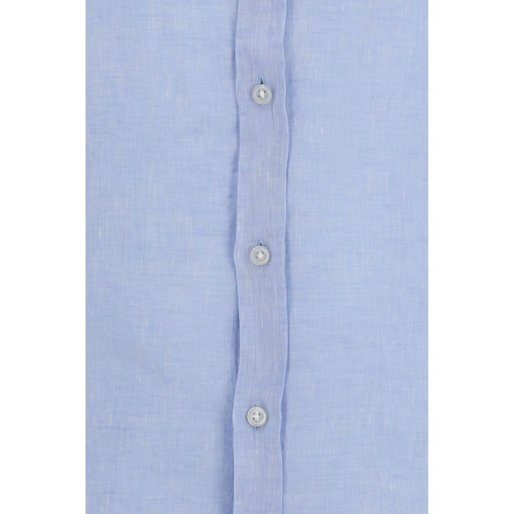 Hugo Boss 100% Linen Dress Shirt in Blue