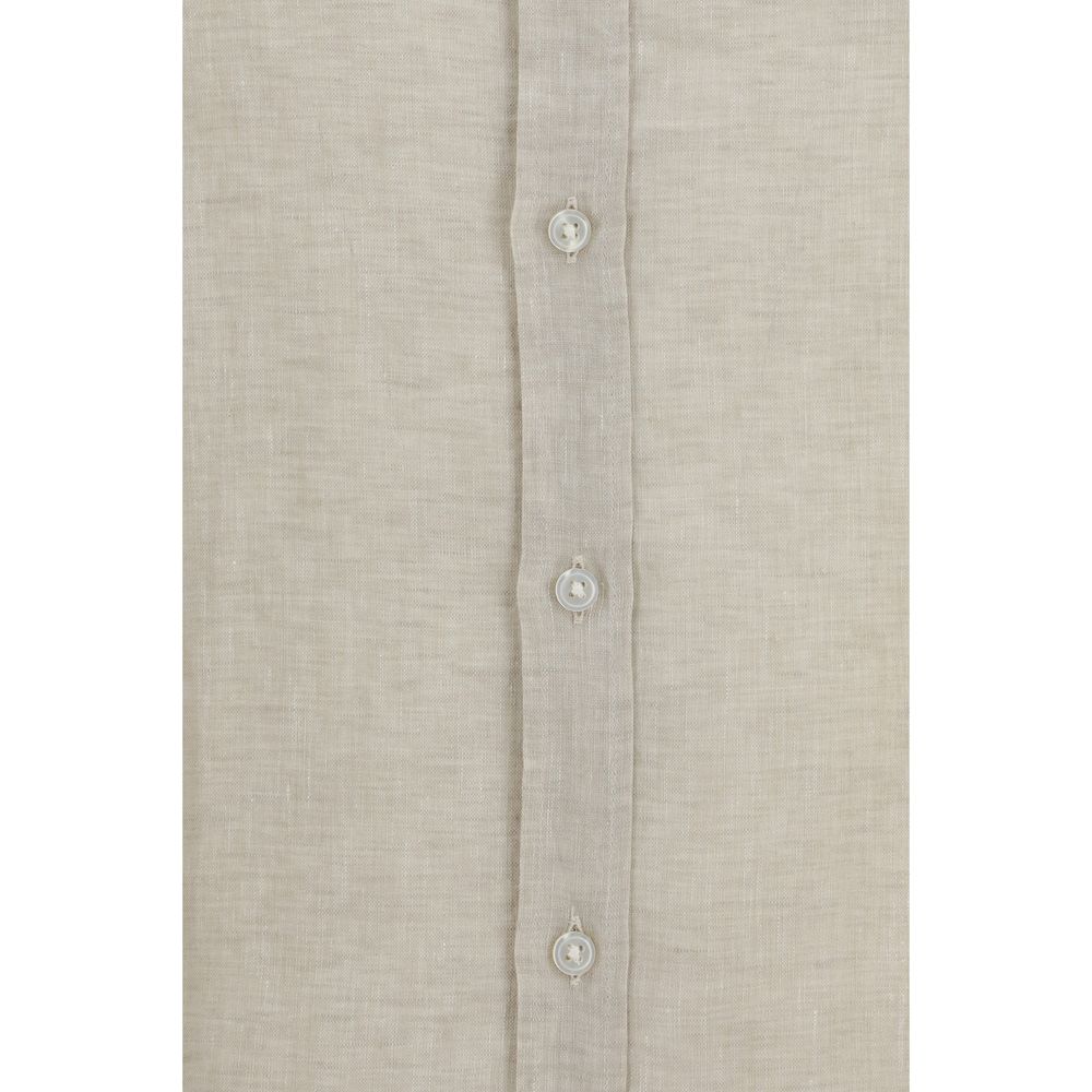 Hugo Boss 100% Linen Dress Shirt in Beige