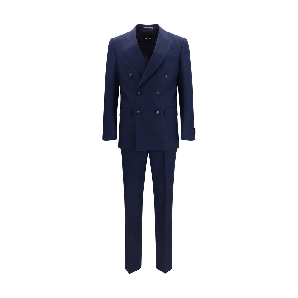 Blue Linen Two-Piece Suit mens luxury fashion - Mens Edit