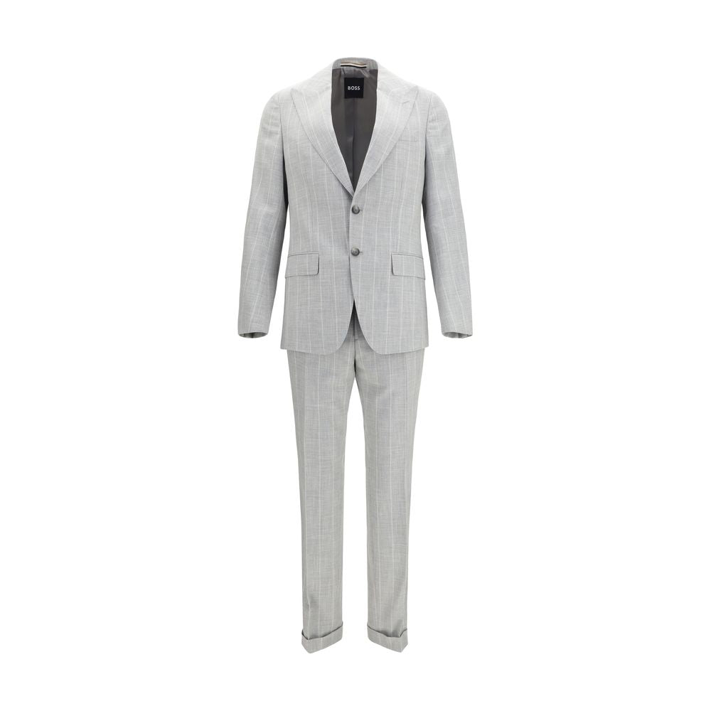 Gray Cotton Two-Piece Suit mens luxury fashion - Mens Edit